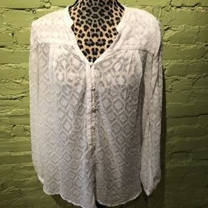 🍭3/15 or 5/25 SALE Lucky Brand Sheer Textured Top